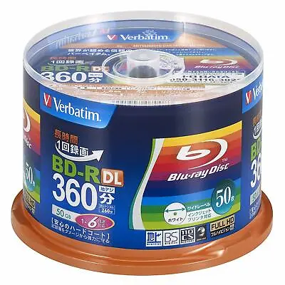 50 Verbatim Blank Blu-ray Discs 50GB BD-R DL 4x 6x Bluray FROM JAPAN NEW. • $83.98