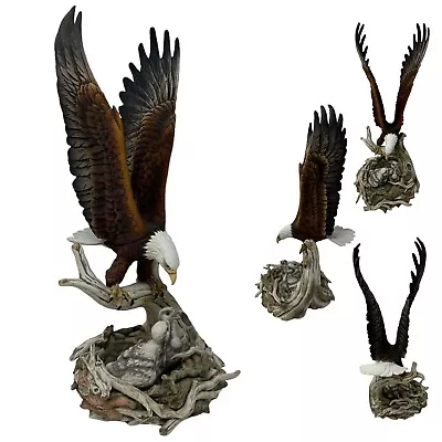 Maruri USA 1985 American Bald Eagle W/ Eaglets Nest Gallery Porcelain E-8512 15  • $150