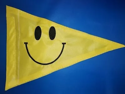 Custom Smiley Face TRIANGLE Flag Safety ATV UTV JEEP Trike Bike Whip Pole  • $13.95