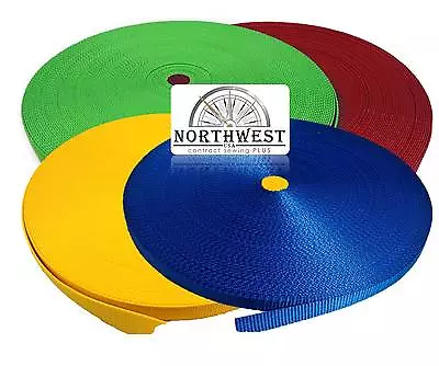 Heavy Nylon Webbing Strapping 1 To 50 Yard Lots- 3/8  1/2  & 5/8  Widths • $7.96