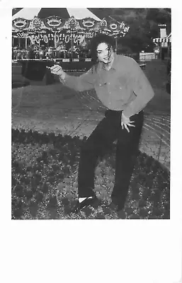Michael Jackson At Neverland In Front Of Carousel RPPC Vintage Postcard • $19.99
