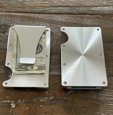 Aluminum Shiny Minimalist RFID Blocking Slim Wallet With Money Clip *Per Wallet • $7