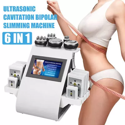 6 In 1 Ultrasonic Cavitation Bipolar Body Massage Face Lift Beauty Machine • $248.88