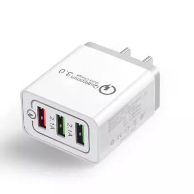 $8.69 • Buy 30W QC 3.0 Fast Quick Charger 3 Port USB Hub Wall Charger Adapter For Cellphone