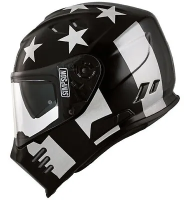 Simpson Venom Dual Visor Full Face Composite Motorcycle Helmet Sting Rae Usa • $406.93