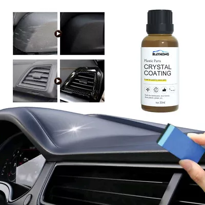 Car Plastic Parts Restorer Crystal Coating + Sponge For Car Door Frames Panel* • $4.96