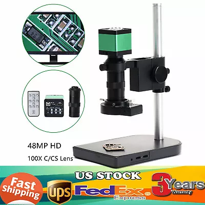 48MP 1080P HDMI Digital Industry Video Microscope Camera C-mount Lens USB  • $157.70