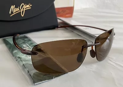 NEW Polarized MAUI JIM Sunglasses BREAKWALL  Rootbeer W/Brown Lenses MJ 422-26~ • $135