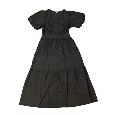 French Connection Women's Bubble Sleeve Poplin Maxi Dress XXL Black • $19.99