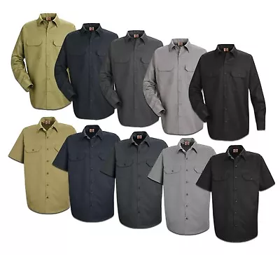 Red Kap Men's Utility Work Shirt 2 Pocket Solid Color Durable Industrial Uniform • $22.98