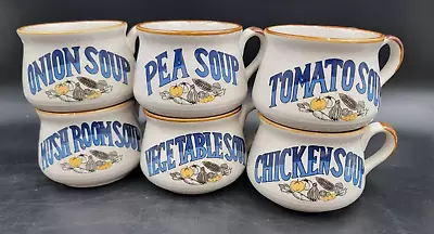 Vintage Soup Recipe Mugs Complete Set Of All 6 • $35