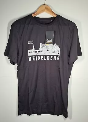 Jack Wolfskin Men's Heidelberg Organic Cotton T-Shirt Medium Phantom • £9