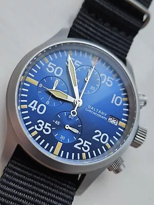 Baltany S205045 Blue Dial Pilot Watch 39mm Mint Condition. • £80