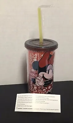 DISNEY MINNIE MOUSE 20oz Travel Tumbler Drinking Cup NEW With Lid And Straw NEW • $12.32