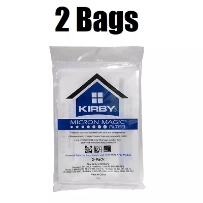 (2) Kirby Micron Magic Universal Filtration Vacuum Bags  204811 205811 GENUINE • $11.40