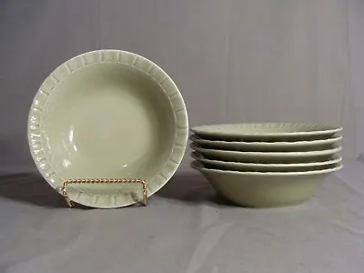 6 MARTHA STEWART Soup/Cereal Bowls In The Basketweave Green Pattern • $36