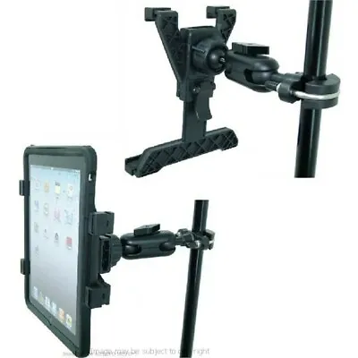Secure Metal U-Bolt Music / Microphone Stand Holder Mount For Apple IPad AIR • £32.99