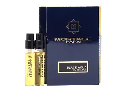 MONTALE PARIS BLACK AOUD EDP 2.0ml .06fl Oz X 2 COLOGNE PERFUME SPRAY SAMPLES • $11