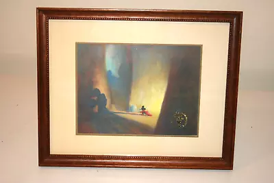 VTG 1991 MICKEY MOUSE W/ COA Lithograph Print Walt Disney Commemorative Framed • $59.95