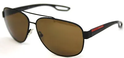 $199 • Buy Prada Sunglasses Linea Rossa SPS58Q (SPS/58Q DG0/5Y1) Black Pilot Polarized