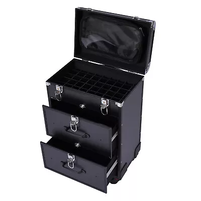 $95 • Buy Professional Rolling Makeup Train Case Cosmetic Trolley Makeup Storage Organizer