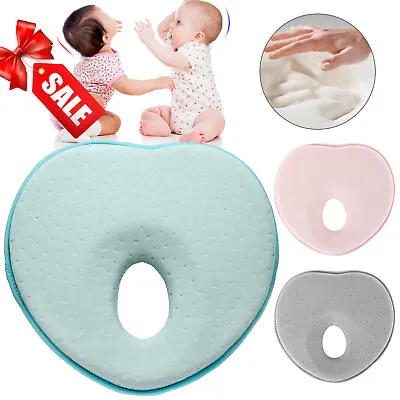£8.59 • Buy Baby Infant Memory Foam Pillow Newborn Heart Shape Prevent Flat Head Support