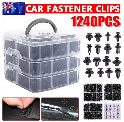 1240PCS Car Body Trim Clips Retainer Bumper Auto Panel Push Plastic Fastener Kit • $25.95