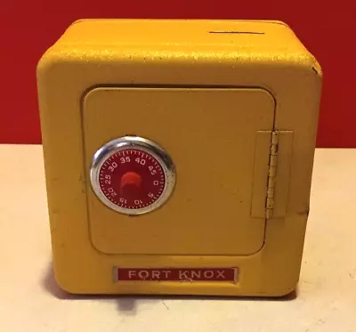 Vintage 60’s Toy Safe Fort Knox Combo Coin Bank • $12