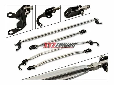 Strut Tower Tie Arm Bars Brace Upper + Lower 4 Pieces For 93-97 Civic Del Sol • $109.99