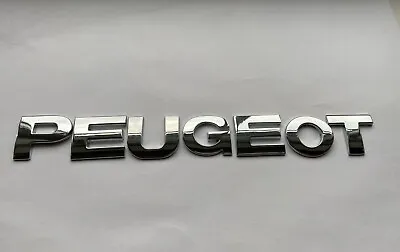 £8.75 • Buy QUALITY FULL METAL 25MM Chrome 3D Self-adhesive LETTERS Word Spelling PEUGEOT