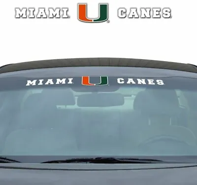 New NCAA Miami Hurricanes Car Truck Suv Windshield Vinyl Decal • $13.28