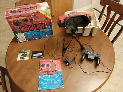 Nintendo Virtual Boy Console Bundle Complete-See Pics- TESTED WORKS + 3 Games!!! • $719.99