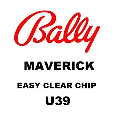 BALLY MAVERICK EASY CLEAR CHIP U39 Video Poker • $40