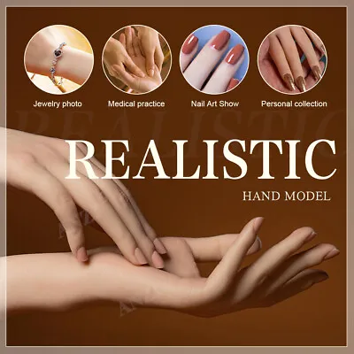 Silicone Fake Hands Model Female Hands Model Nail Display For Nail Art Practice • $219.98