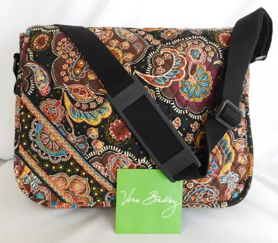 VERA BRADLEY Messenger Tote Bag - Work - Travel - Laptop- Kensington Brown -Nice • $49.95