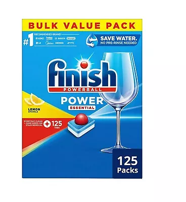 Finish Power Essential Dishwashing Tablets Lemon Sparkle 125 Tablets • $47.60