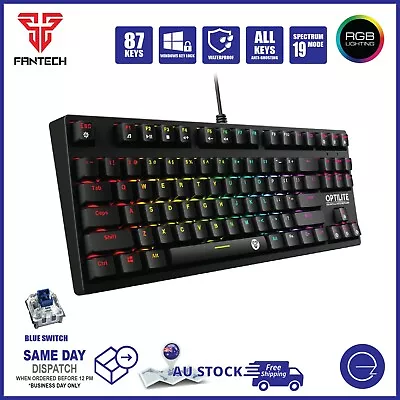 PC Computer Mechanical Keyboard TKL Optical Switch Anti-Ghost RGB Backlit 87 Key • $79