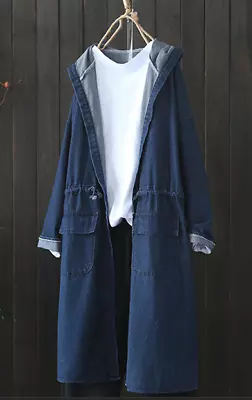 Zanzea Women's Autumn Hooded Coat/Longline Denim Jacket Size XL - NWT • $29