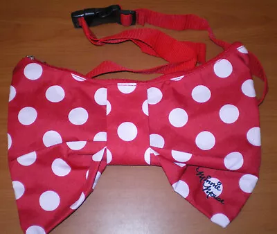 Disney MINNIE MOUSE Red White Polka Dot Bow FANNY Pack Hip Belt NEW  * 44  WAIST • £14.41