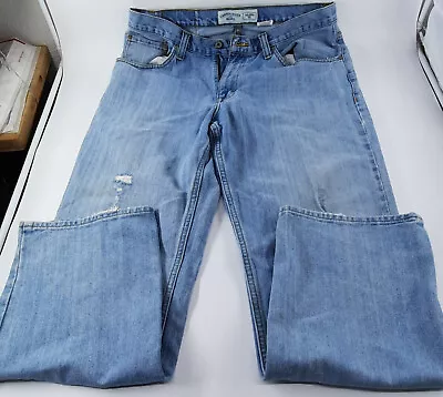 Canyon River Blues Jeans Mens 34 Straight Denim Distressed Pants Light Wash Blue • $10.86