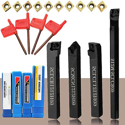 18Pcs Lathe Turning Tools Solid Carbide Inserts Holder Boring Bar Wrenches S8W5 • $39.99