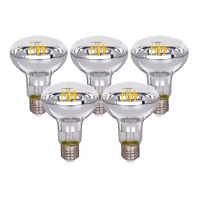 5 X R80 E27 8W 3000K 720 Lm Warm White Reflector LED Filament Bulb Lamp ES Globe • $57.50