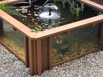 Lotus Clear View Garden Aquarium Raised Fish Pond With Large Windows • £875
