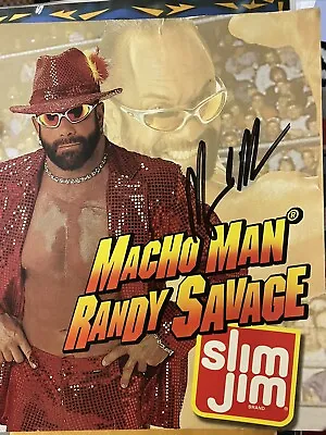 Macho Man Randy Savage Autographed Signed 8x10 Slim Jim WWF Photo WCW RARE • $429