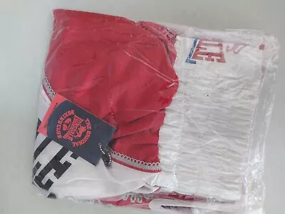 Lonsdale White/Red Boxing Shorts Satin. Size L • £65