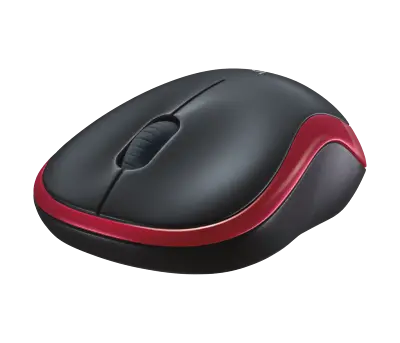 Logitech M185 Wireless Notebook Mouse With USB Nano Receiver Black-Red • £14.99
