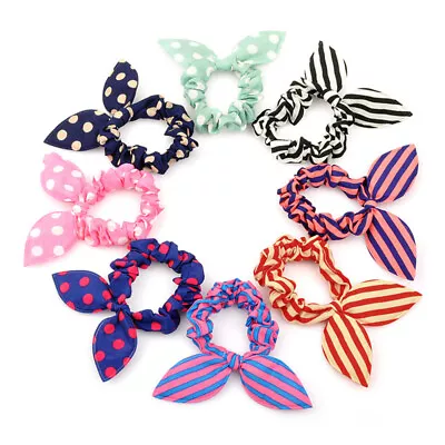  20 PCS Rabbit Ears Hair Ribbons For Girls Random Color Ties Headband • £5.59