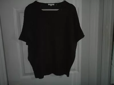 Minnie Rose Brown Short Sleeve Cashmere Sweater Size Medium • $19.99