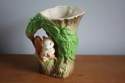 Vintage Withernsea Eastgate Pottery Fauna Vase Jug Squirrel Tree • £8.50