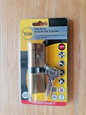 New Yale Euro Cylinder 50 45  Brass Anti Snap Bump Upvc For Patio  Wood Door  • £11.95